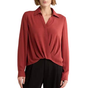 Nordstrom Rack; Gemma + Jane Crossover Long Sleeve High-Low Top