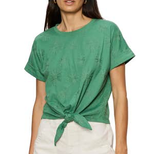 nordstrom, Sanctuary All Day Embroidered Tie Hem T-Shirt
