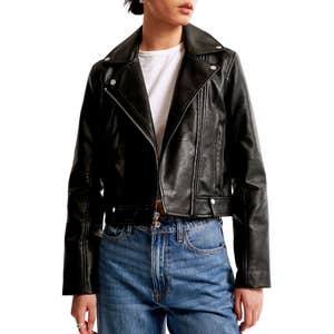 Abercrombie & Fitch Vegan Leather Moto Jacket
