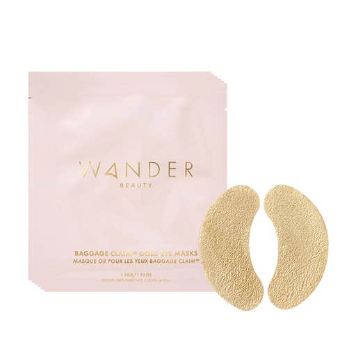 revolve, Wander Beauty Baggage Claim Gold Eye Masks