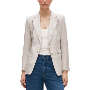 Margeaux Blazer In Stretch Linen Blend