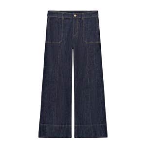 zara, ZARA Z1975 Mid-Rise Culotte Jeans