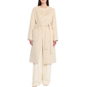 Joseph Belted Geometric Double-Face Coat