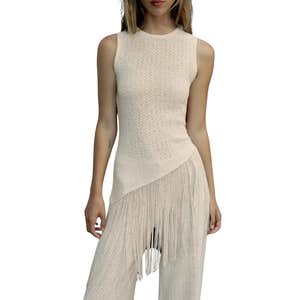 zara, ZARA Fringe Rustic Top