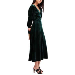 Belle & Bloom Velvet Wrap Dress