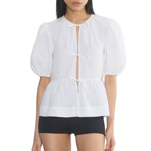 aritzia, Aritzia Wilfred Violette Linen Blouse