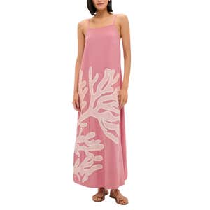Tuckernuck Pink Embroidered Coral Millay Dress