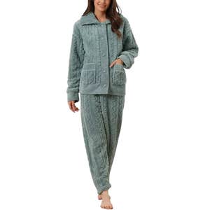 Fluffy Fleece Long Sleeve Pajama Set