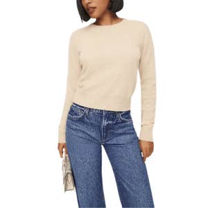 Reformation Dana Cashmere Crew Sweater