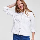 White Denim Jackets for Women