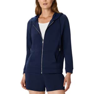quince supersoft fleece full-zip hoodie