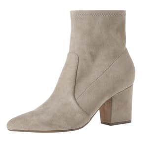 Amazon; Amazon Essentials Women's Fitted Stretch Ankle Heel Boots with Pointed Toe