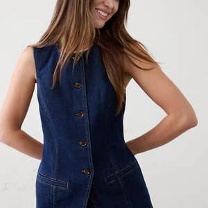 Banana Republic Factory Long Cutaway Vest