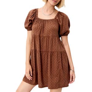 old navy, Old Navy Puff-Sleeve Swing Mini Dress