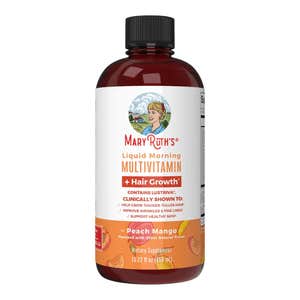 MaryRuth's Liquid Morning Multivitamin + Hair Growth Peach Mango