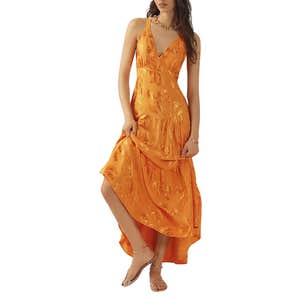 Farm Rio x Anthropologie V-Neck Tiered Maxi Dress