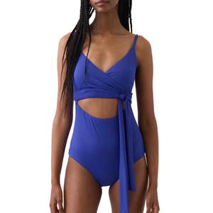 gap, Gap Cutout Wrap One-Piece Swimsuit