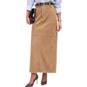 amazon, Cicy Bell Suede Maxi Skirt