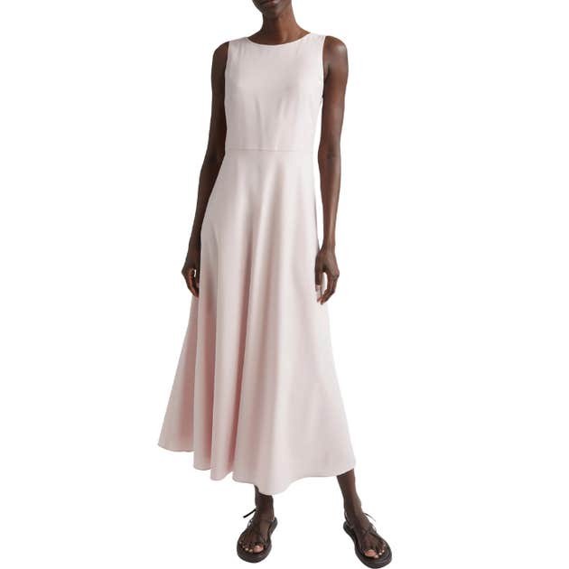 nordstrom, Lafayette 148 New York Sleeveless Tropical Wool Blend Midi Dress