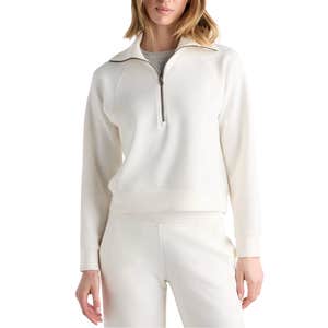 quince cloudcomfort half zip sweatshirt