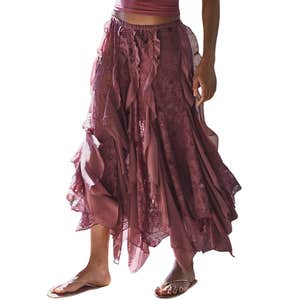 free people, Free People Candy Calling Maxi Slip Skirt