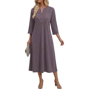 amazon, Zeagoo 3/4 Sleeve Midi Dress