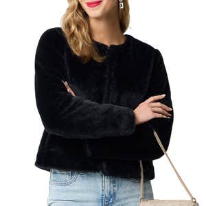 J.Crew Factory Faux-Fur Cropped Jacket