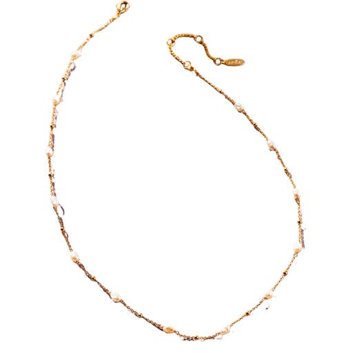 anthropologie, Anthropologie Mini Pearl Chain Necklace