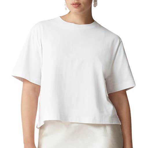 j.crew, J.Crew Relaxed Premium-Weight Cropped T-shirt