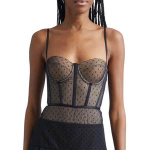 nordstrom, Zimmermann Dot Point d'Esprit Underwire Bodysuit