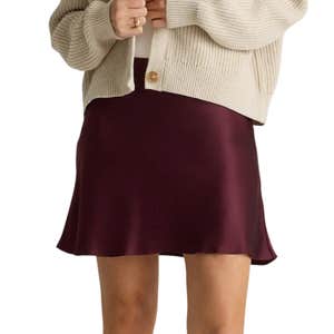 Quince 100% Washable Silk Mini Skirt