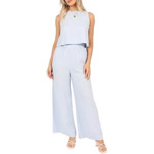 nordstrom, Marnie Tank & Wide Leg Pants Linen Set