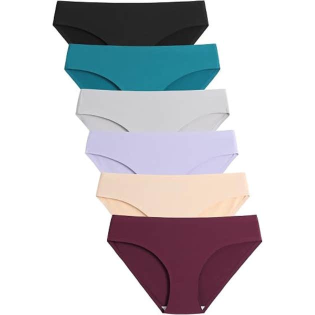 amazon, Caterlove Seamless Underwear No Show Bikini Panties 6 Pack