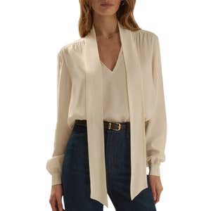 Nordstrom; Favorite Daughter The Simone Tie Neck Top