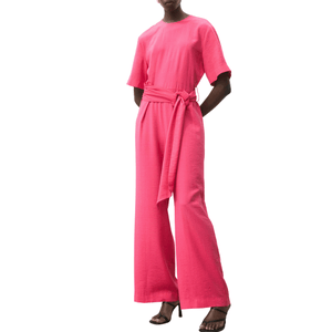 MANGO Straight-Fit Short-Sleeved Jumpsuit With Belt