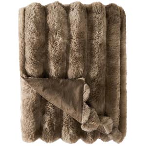 bed bath & beyond, Frye Haze Channel Faux Fur 50x70 Throw