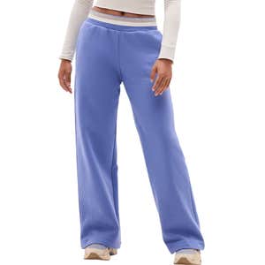 Athleta Girl All Day Sparkle Rib Wide Fleece Leg Pant