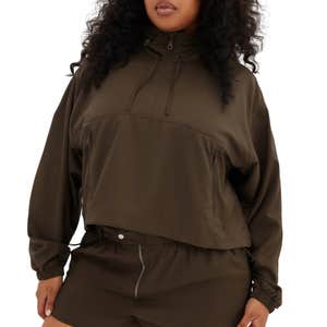 Girlfriend Collective Huddle Half-Zip Windbreaker