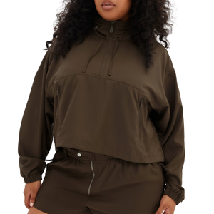 Girlfriend Collective Huddle Half-Zip Windbreaker