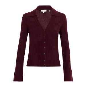 Ramy Brook Cathy Ribbed Cashmere Cardigan