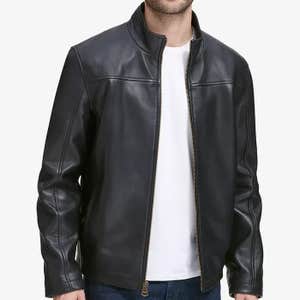 Cole Haan Men's Smooth Leather Jacket, Created for Macy's