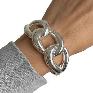 InheritShopVintage Vintage Chunky Silver Tone Bracelet