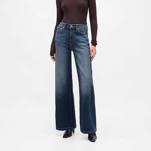 Gap High Rise Stride Wide-Leg Jeans