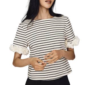 anthropologie, Dolan Left Coast Cotton Floral-Sleeve Tee