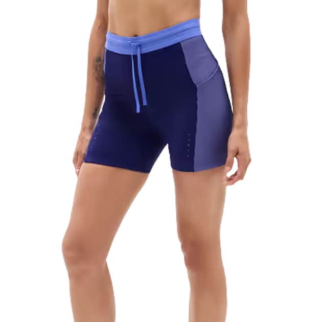 athleta, Athleta Run Club Ribbed 5" Short