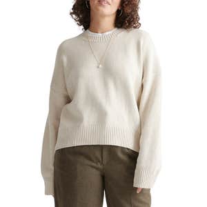 Quince 100% Organic Cotton Boyfriend Crew Sweater