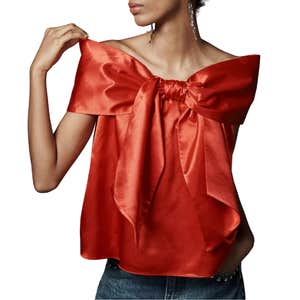 Mare Mare Off-The-Shoulder Bow Top