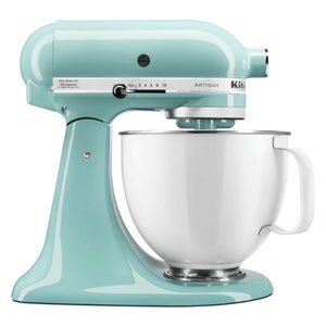KitchenAid Artisan Series Tilt-Head Stand Mixer With 5 Quart White Colorfast Finish Stainless Steel Bowl