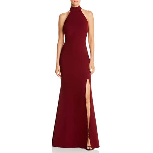 bloomingdale's, Aqua Halter Neck Gown