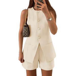 ZESICA Women's 2026 Summer 2 Piece Short Set